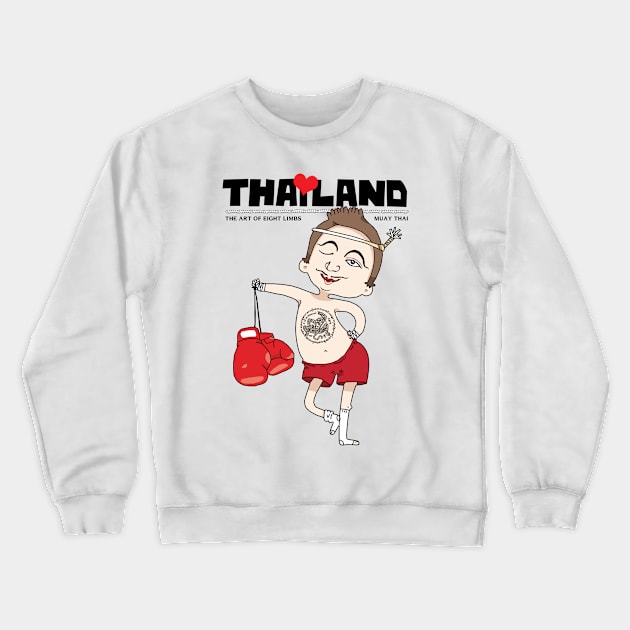 Bangkok Muay Thai Crewneck Sweatshirt by KewaleeTee